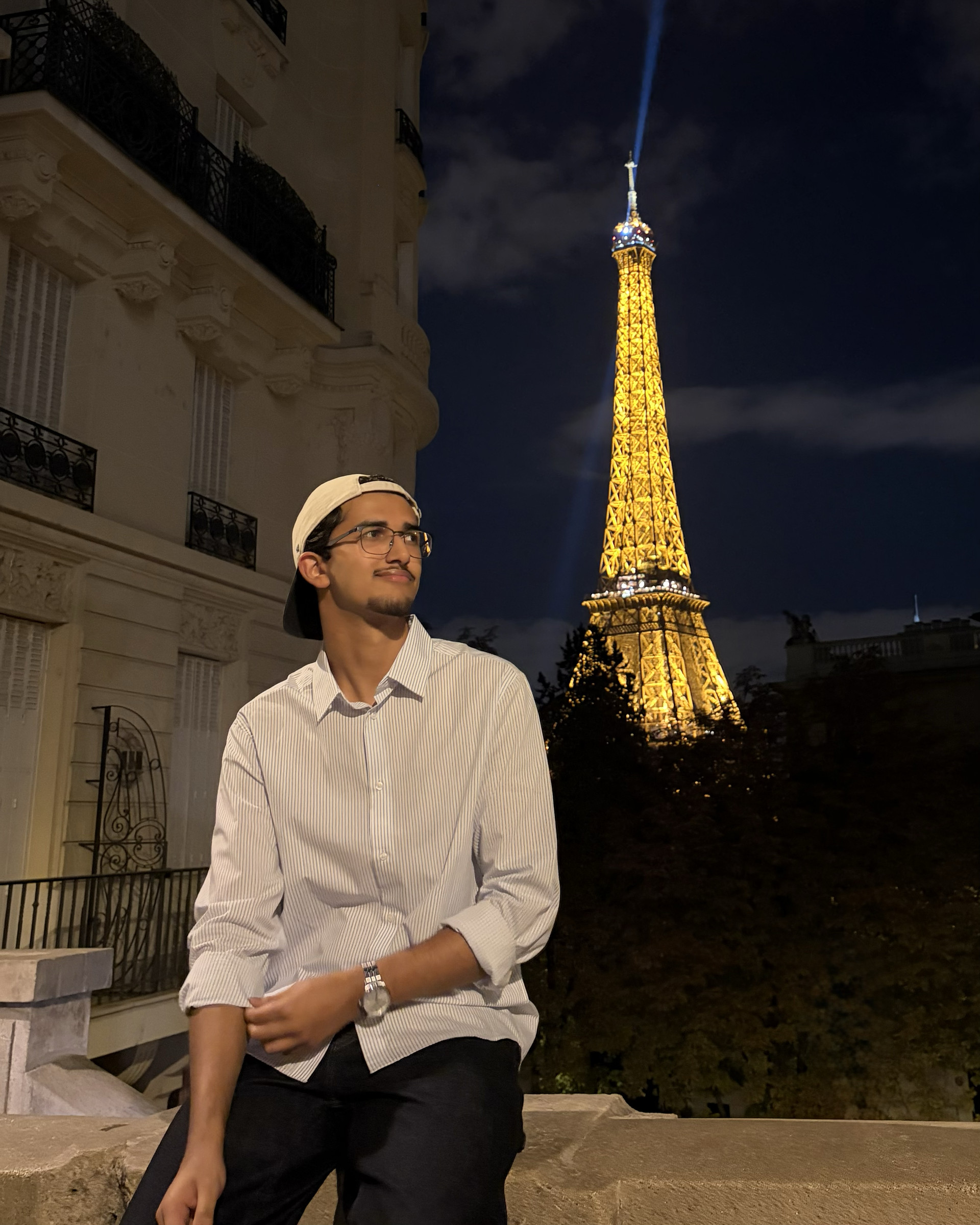Eiffel Tower, all lit up